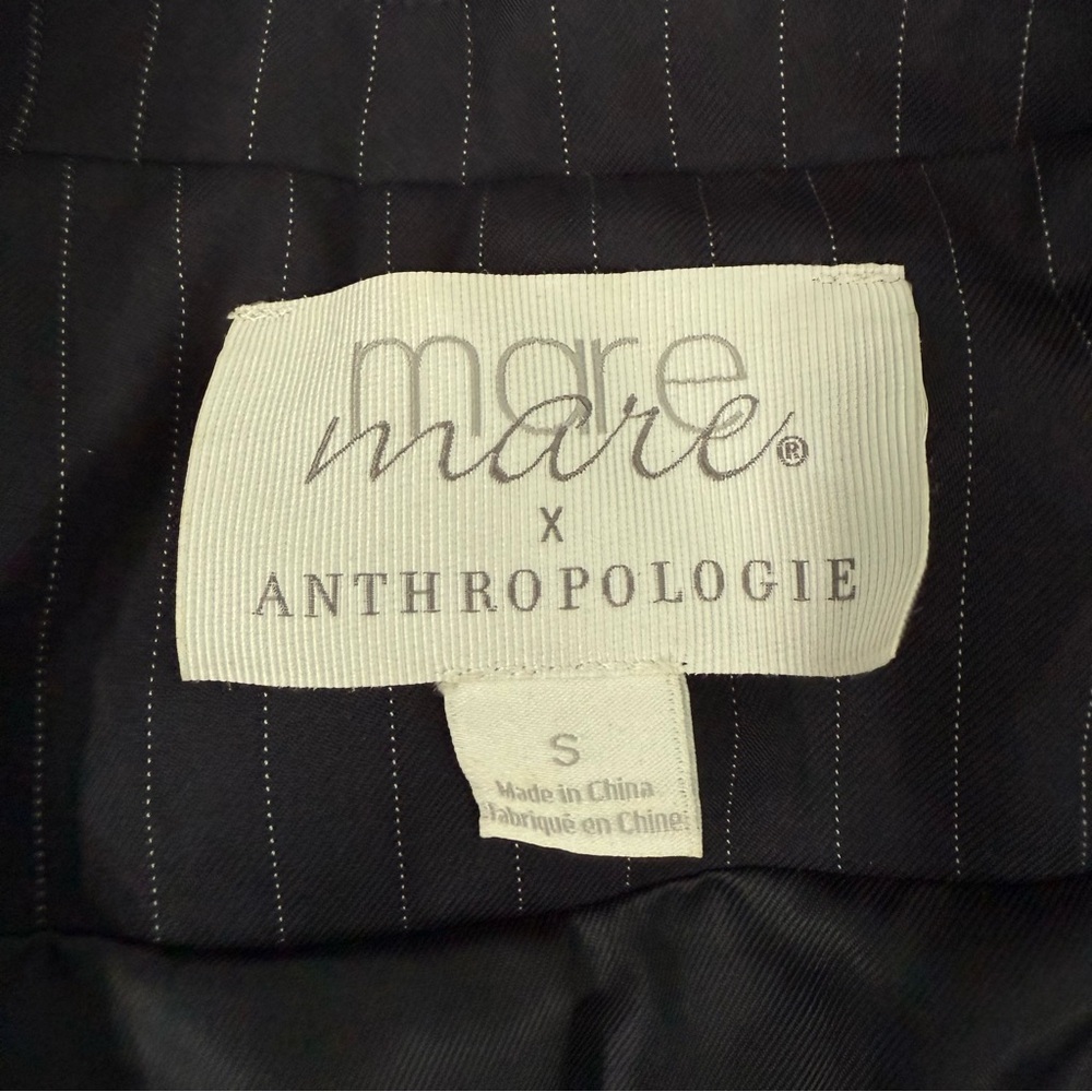 Women’s Mare Mare Anthropologie Pinstripe Oversized Blazer Button Up Size Small - Picture 13 of 16